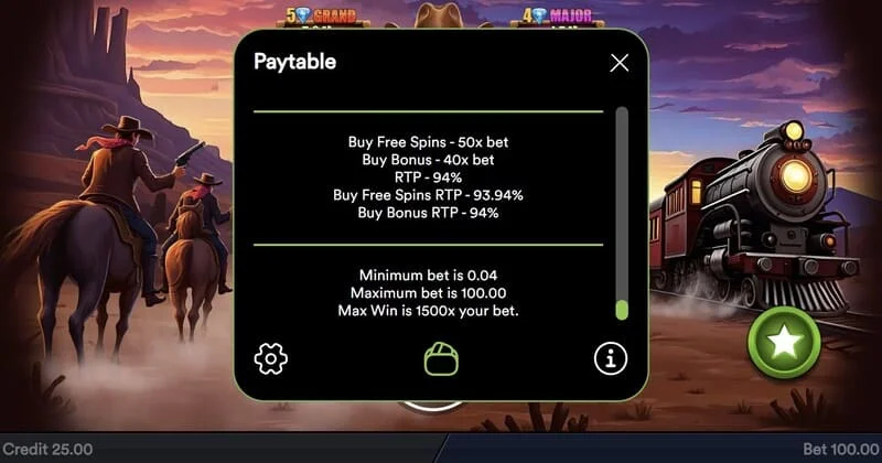 Gold Train Heist — Hold and Win raunda kopējā izmaksa